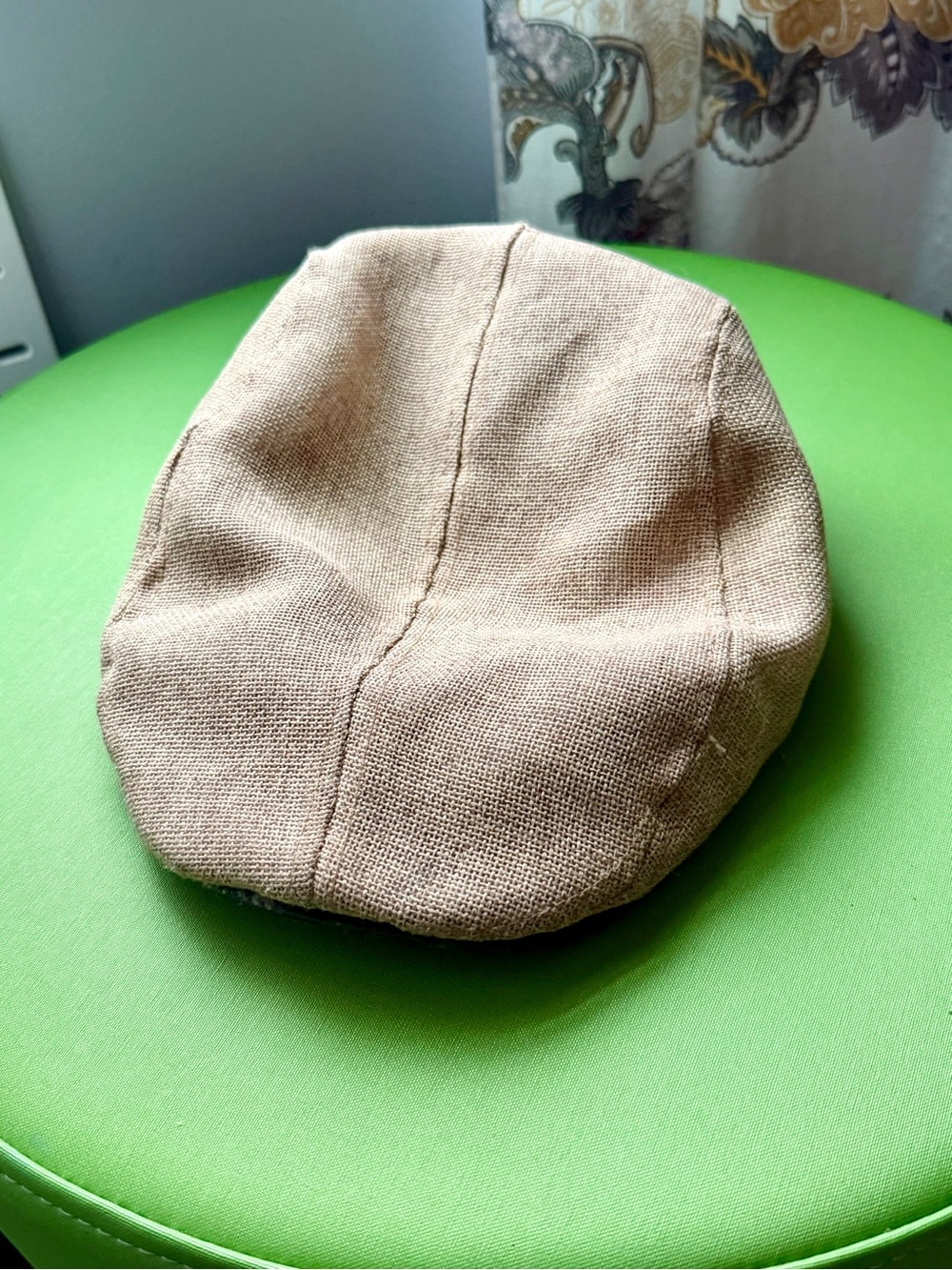 Stetson Beige Linen Eight-Panel Cap